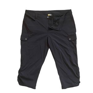 Eddie Bauer Travex Nylon/ Spandex Black Capri size 16